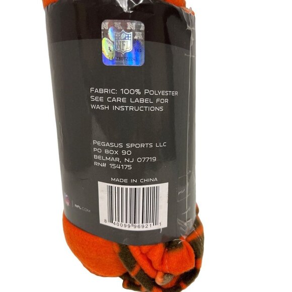 NEW! NFL Cleveland Browns Football Dawg Pound Fleece Throw Blanket 50" x 60" - Picture 2 of 3